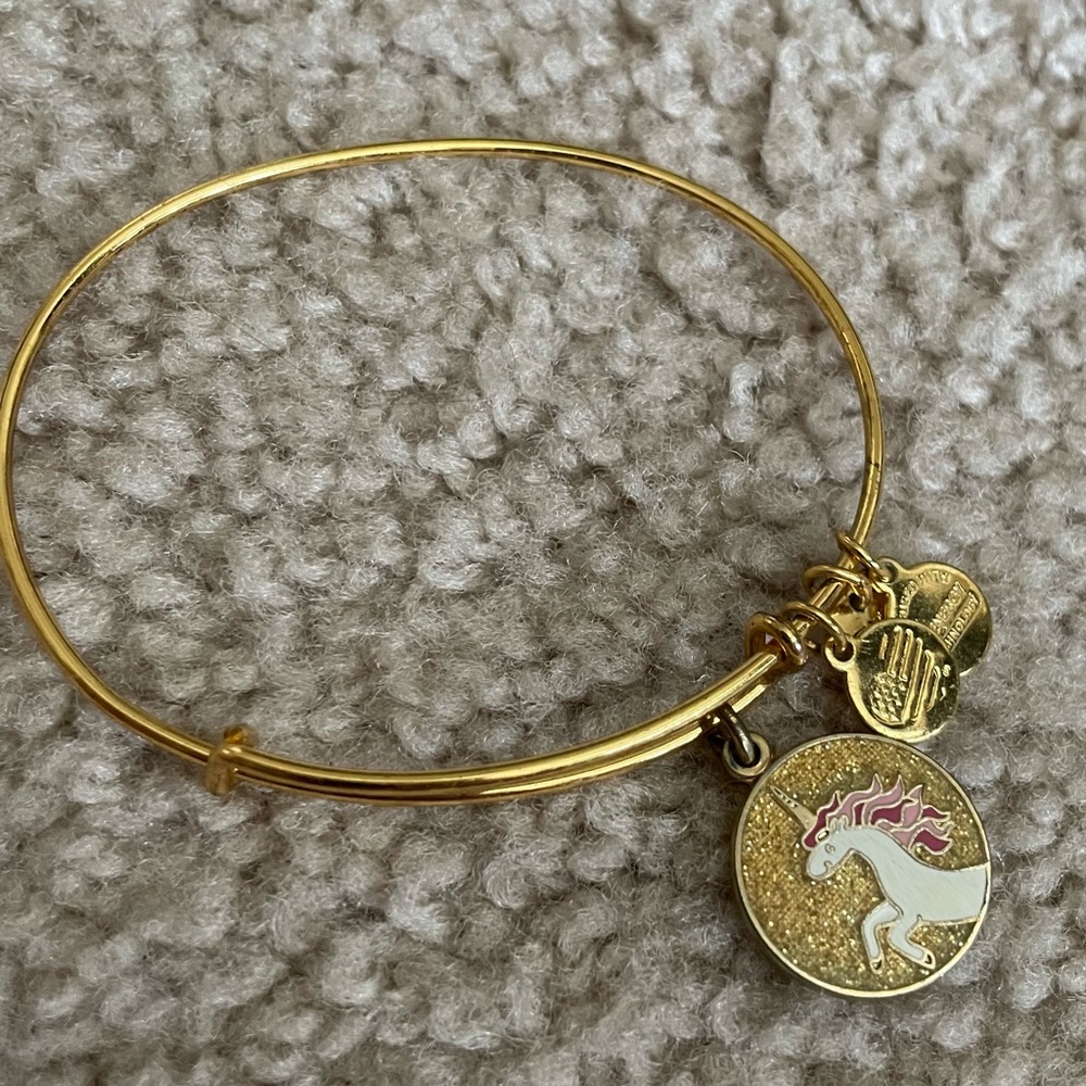 Alex and Ani Charity Unicorn Gold Bangle